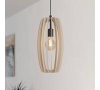 EGLO Lámpara colgante Bajazzara, pantalla de una jaula, color arena