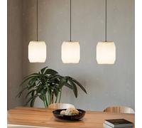 EGLO Lámpara colgante Belgrave, longitud 88 cm, negro/blanco, 3 luces.