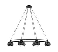 Eglo Lámpara colgante Cantallops, lámpara suspendida de 6 luces, elegante, lámpara de techo de acero negro, lámpara para comedor, lámpara de salón colgante con casquillo E14