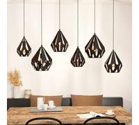 EGLO Lámpara colgante Carlton 1, 6 luces, negro/cobre