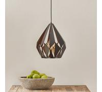 EGLO Lámpara colgante Carlton negro-cobre Ø 31 cm
