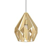 Eglo lámpara colgante Carlton para comedor, luz de metal en oro, pendiente con casquillo E27, Ø 31 cm