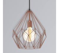 EGLO Lámpara colgante Carlton, vintage, cobre Ø 31 cm