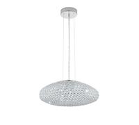 Eglo Lámpara colgante Clemente, 3 luces, elegante lámpara de techo de acero | y cristal cromado, transparente, para mesa de comedor y salón con casquillo E27