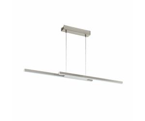 Eglo Lámpara colgante connect LED Fraioli-C, 2 luces, aluminio y plástico | en níquel mate y blanco, cambio de temperatura (cálido, neutro, frío), RGB, regulable, largo 105,5 cm