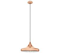 Eglo Lámpara colgante Coretto 2, lámpara suspendida industrial vintage | de 1 luz, lámpara de techo de acero en cobre, lámpara para comedor y salón con casquillo E27, Ø 40 cm