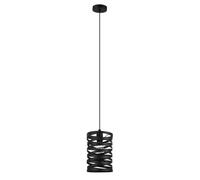Eglo lámpara colgante Cremella, lámpara vintage industrial de acero negro | lámpara para comedor y salón con casquillo E27, diámetro 18 cm, 1 luz
