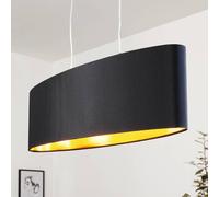 EGLO Lámpara colgante de tela Lecio, dorado-negro True