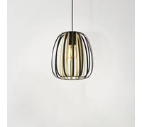 EGLO Lámpara colgante Encinitos, negro/latón, Ø 25,5 cm