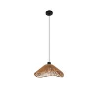 EGLO Lámpara colgante Lavister, negro/natural, papel