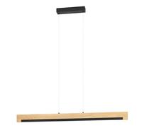 Eglo lámpara colgante led Camacho, 1 foco regulable de acero, madera