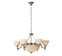 EGLO Lámpara colgante Marbella, 9 luces vintage, rústica, metal bruñido