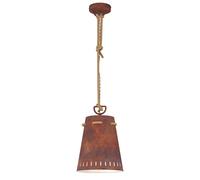 Eglo Lámpara colgante Meopham, lámpara suspendida vintage de 1 luz | estilo industrial y retro, lámpara de techo de acero color óxido, para mesa de comedor y salón con casquillo E27