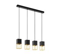 Eglo Lámpara colgante Montebaldo, lámpara suspendida vintage de 4 luces