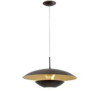 Eglo Lámpara colgante Nuvano, lámpara suspendida moderna de 1 luz, lámpara | de techo de metal en marrón y dorado, lámpara para mesa de comedor, lámpara de salón colgante con casquillo E27, Ø 48 cm
