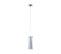 EGLO Lámpara colgante Pinto Nero, 1 luz, material: acero | color: níquel mate, vidrio: cristal ahumado, opal mate, blanco, casquillo: E27