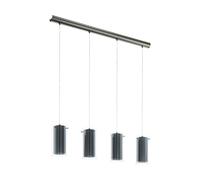 Eglo lámpara colgante Pinto Textil, pendiente de 4 luces para comedor