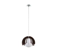 EGLO Lámpara colgante Rambla, 1 luz, diseño exclusivo en acero, madera