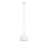 Eglo Lámpara colgante Roccaforte, 1 luz, lámpara suspendida de acero blanco, casquillo E27, Ø 40 cm
