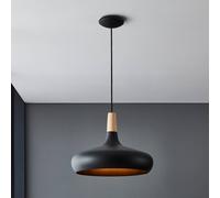 EGLO Lámpara colgante Sabinar, 1 luz, negro, Ø 40 cm