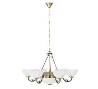 Eglo Lámpara colgante Savoy, lámpara vintage de 8 luces, rústica, colgante