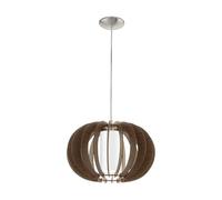 Eglo Lámpara colgante Stellato 3, 1 luz vintage, acero, madera y vidrio