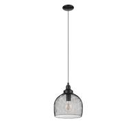 Eglo Lámpara colgante Straiton, lámpara suspendida industrial vintage de una luz, lámpara colgante de acero negra, lámpara para mesa de comedor, lámpara de salón con casquillo E27