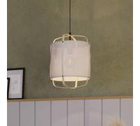 EGLO Lámpara colgante Surfleet, pantalla de lino bambú