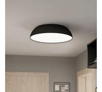 EGLO Lámpara colgante Tabley, color negro/natural, 89 cm, tela, 3 luces.