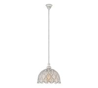 Eglo Lámpara colgante Talbot 2, lámpara suspendida de 1 luz Vintage, estilo oriental y boho, lámpara de techo de acero en blanco antiguo, lámpara para comedor y salón, casquillo E27