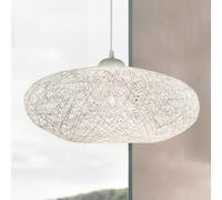 EGLO Lámpara colgante textil Campilo en blanco