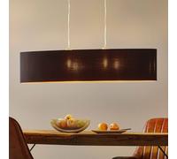 EGLO Lámpara colgante textil Lecio, dorado-negro True