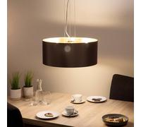 EGLO Lámpara colgante textil Maserlo, capuchino, 53 cm