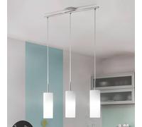 EGLO Lámpara colgante Troy, níquel mate/satinizado, 3 luces