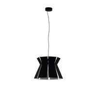 Eglo Lámpara colgante Valecrosia, lámpara de techo industrial de 1 luz | estructura de acero en negro y blanco, lámpara para mesa de comedor y salón con casquillo E27, Ø 42 cm