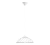 Eglo Lámpara colgante Vetro, 1 luz, clásica, vidrio satinado con decoración curva, plástico, para comedor, cocina, casquillo E27, Ø 35 cm