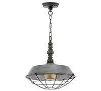 EGLO Lámpara colgante vintage 49706 de la serie CHEPSTOW de acero en plata envejecida