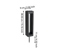 EGLO Lámpara con pica LED solar 48934, negra