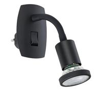 Eglo Lámpara de enchufe Parrini, iluminación de toma con interruptor