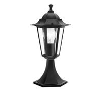 Eglo Lámpara de exterior Laterna 4, luz de exterior de 1 llama, lámpara con base de aluminio fundido y cristal, color negro, portalámparas E27, IP44
