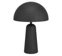 Eglo Lámpara de mesa Aranzola, luminaria geométrica para mesa de noche, iluminador de metal en blanco y negro, luz deco para sala y dormitorio, casquillo E27