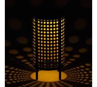 EGLO Lámpara de mesa LED solar 48929, altura 26 cm, negro/beige