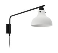 EGLO lámpara de pared de interior Matlock, luminaria industrial con brazo giratorio, iluminador de metal en gris y negro, luz de sala y dormitorio con casquillo E27
