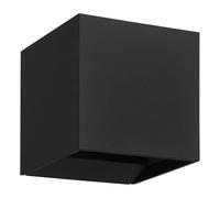 EGLO Lámpara de pared exterior Calpino 3, lámpara de pared para exteriores con iluminación ascendente y descendente, metal negro, blanco cálido, IP54, 10 x 10 cm