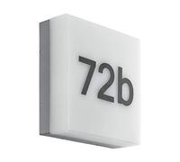 EGLO lámpara de pared exterior LED Cornale, lámpara exterior de 1 bombilla incl sensor de luz diurna y números de casa, aplique de plástico, color antracita, blanco, IP44