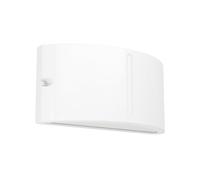 Eglo lámpara de pared exterior Poggiarello, luz arriba y abajo, artefacto para fachada, plástico blanco, casquillo E14, IP54