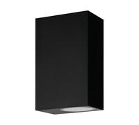 Eglo Lámpara de pared exterior Scogliera-E, luz arriba y abajo, artefacto rectangular para muro, plástico negro, casquillo GU10, IP44