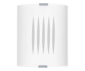 EGLO Lámpara de pared Grafik, lámpara de techo clásica de 1 luz, aplique | de metal y vidrio esmerilado, lámpara de techo con diseño lineal, lámpara para salón y pasillo con casquillo E27