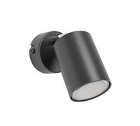 Eglo Lámpara de pared interior Reciso-E, foco flexible, aplique de acero negro, iluminación de lectura con casquillo GU10