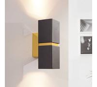 EGLO Lámpara de pared LED 2 brazos Passa, negro dorado